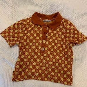 Zara 70s knit polo